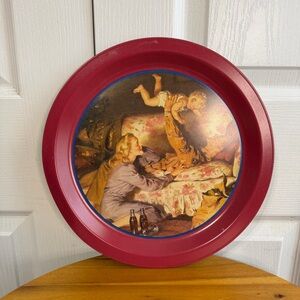 Vintage 1991 coca cola the family metal plate decor